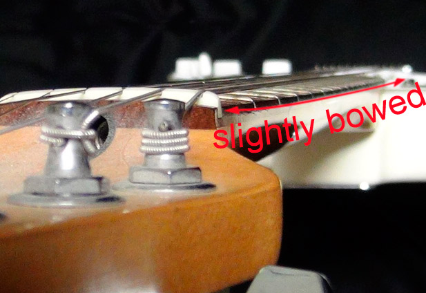 guitar neck straightness inspection