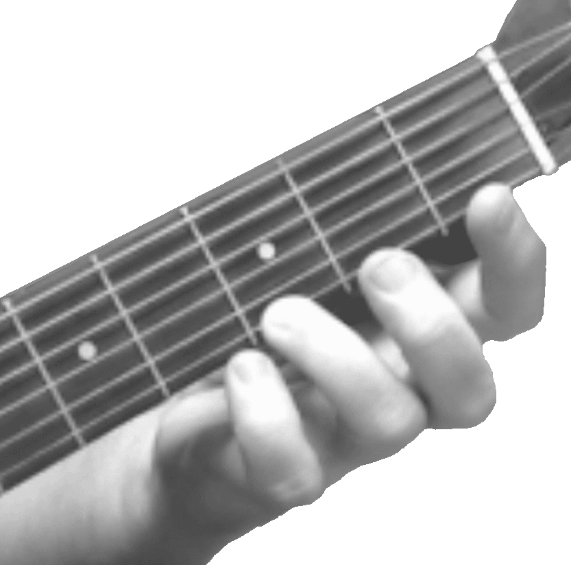 Picture of Hand Fingering a G on the first string