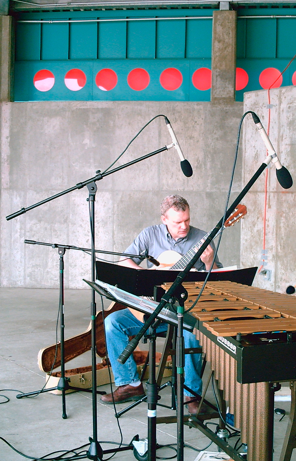 Eric Lawson and Jeff Anvinson performing in China