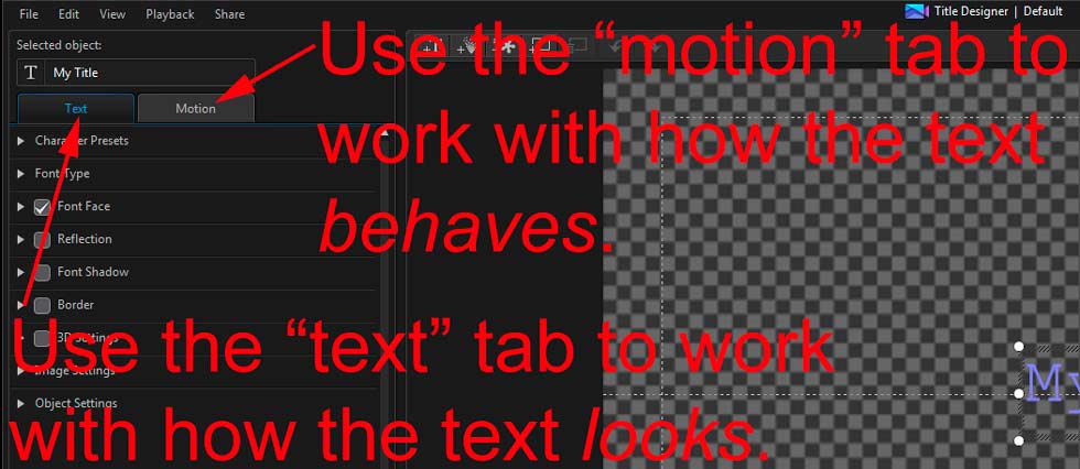 Editing Titles: How Text Looks versus Behaves