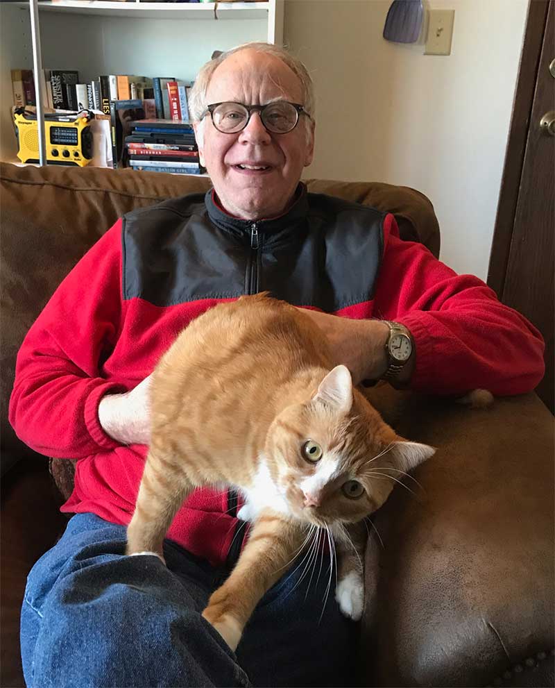 John Allensworth and his cat Gus